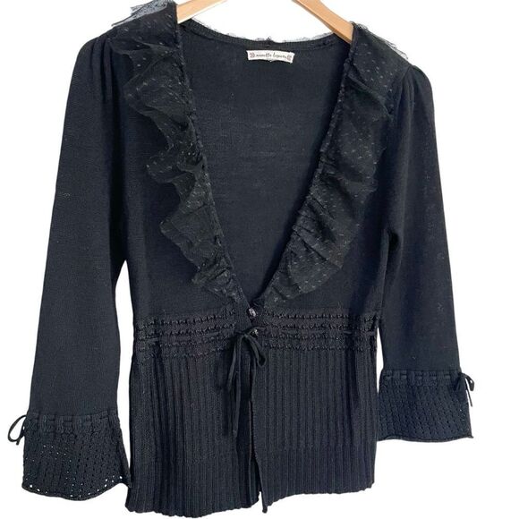 Nanette Lepore Black Lace Cardigan - Picture 4 of 12